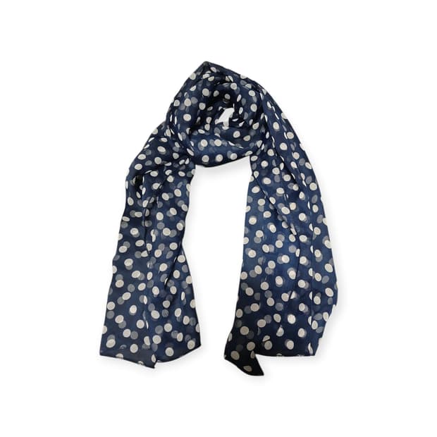 모리걸 네이비 땡땡이 스카프 