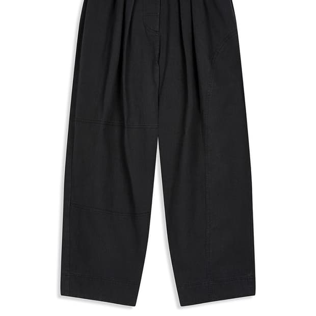 Open yy FULL GATHER PANTS, BLACK