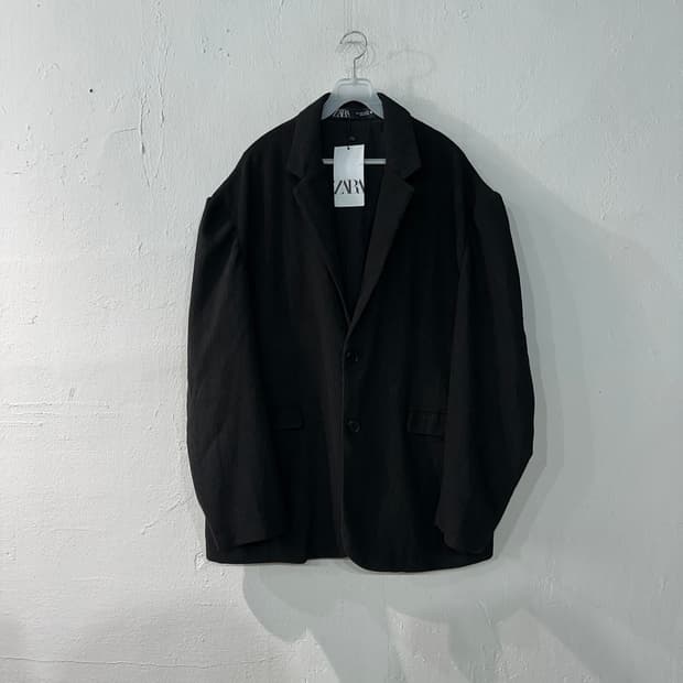 자라 오버핏 주름 블레이저 자켓 100-105