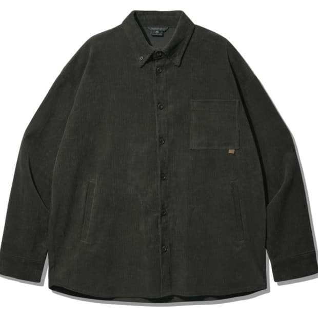 <새것> [L] 더블유브이프로젝트 코듀로이 카키브라운 셔츠