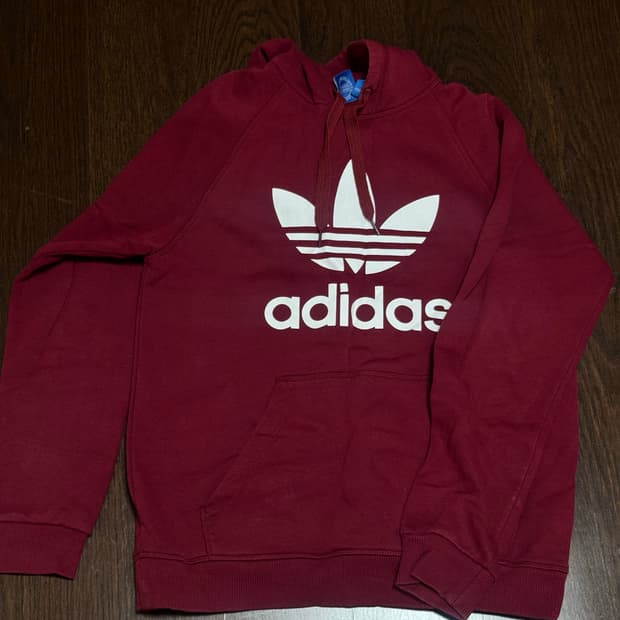 아디다스 버건디 후드티(남녀공용)