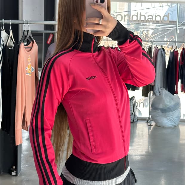 아디다스 베켄바우어 트랙 져지 핑크블랙