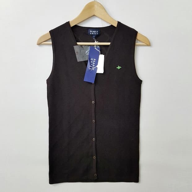 [새상품] PEARLY GATES 모 100% 조끼 브라운