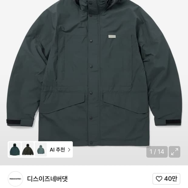 디스이즈내버댓 윈드파카