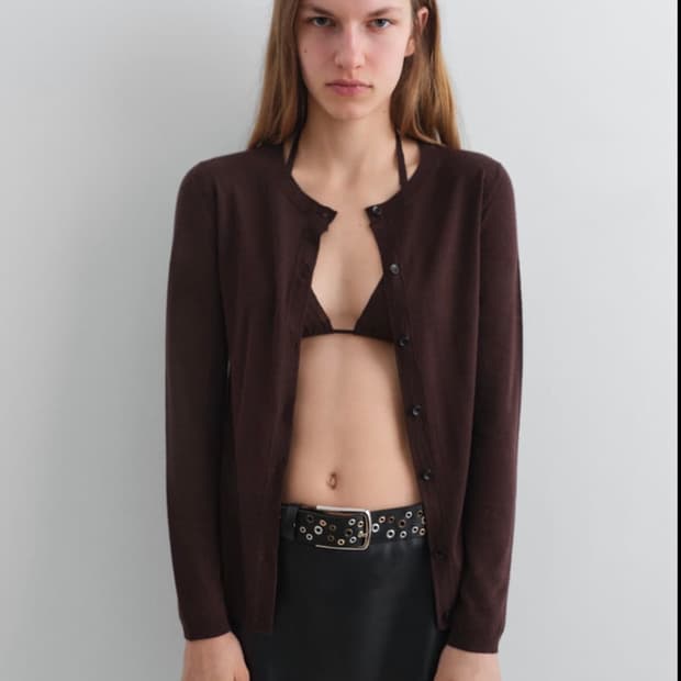 (XS,S,M) 기마구아스 레베카 가디건 브라운