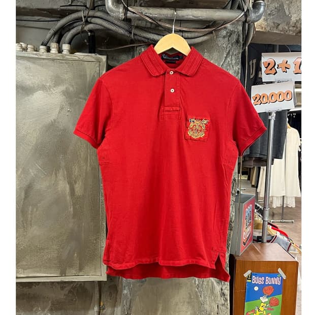 폴로 랄프로렌 반팔 카라티 레드 L #csz4010