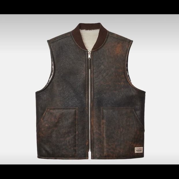 Stussy work gear 리버시블 시어링 베스트 s