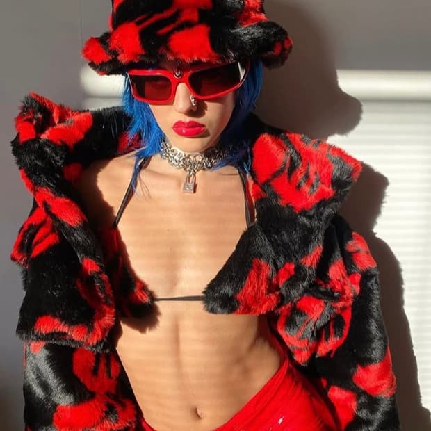 NAMILIA Dick Dollar Monogram Fur Jacket