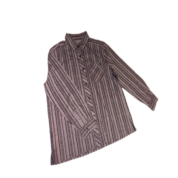 에스닉 스트라이프 뮤트 셔츠 펑크 y2k 일본 빈티지