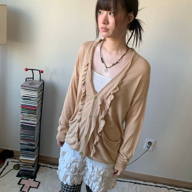 frill layered inner dress..