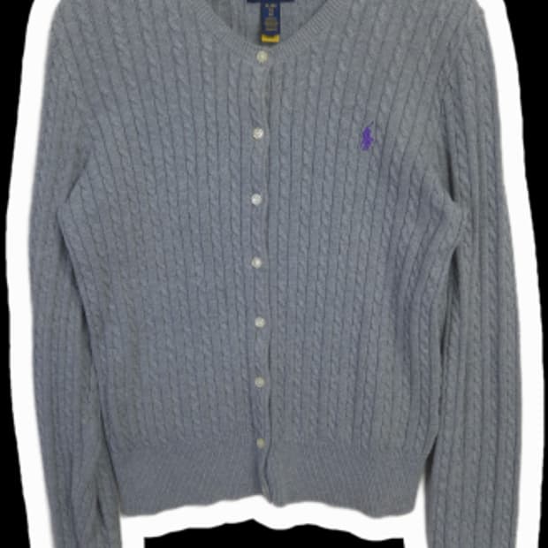 여 44-55 / 폴로랄프로렌 새상품급 꽈배기 니트 가디건
