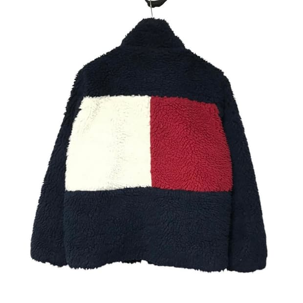 타미힐피거 픽로고 후리스 자켓점퍼