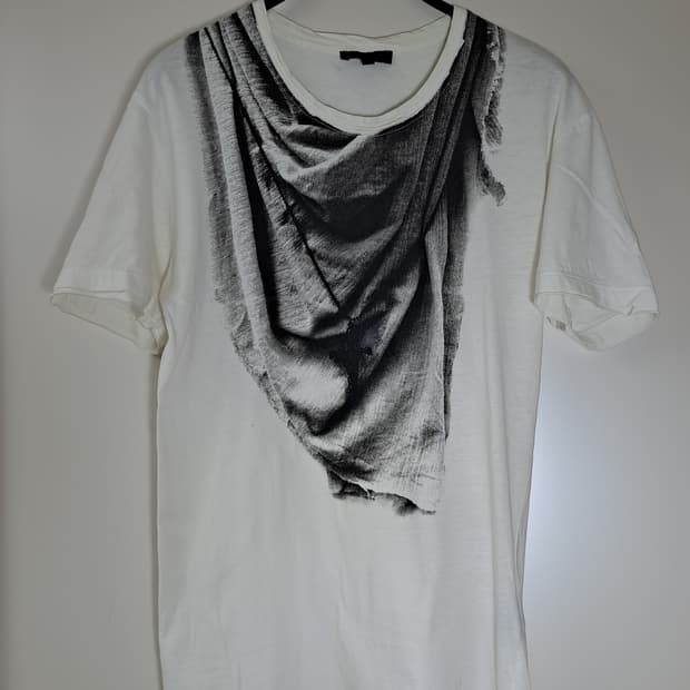 일본 빈티지 남성 코튼 프린트 티셔츠 S사이즈