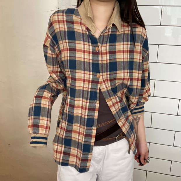 W 프로젝트 체크 셔츠