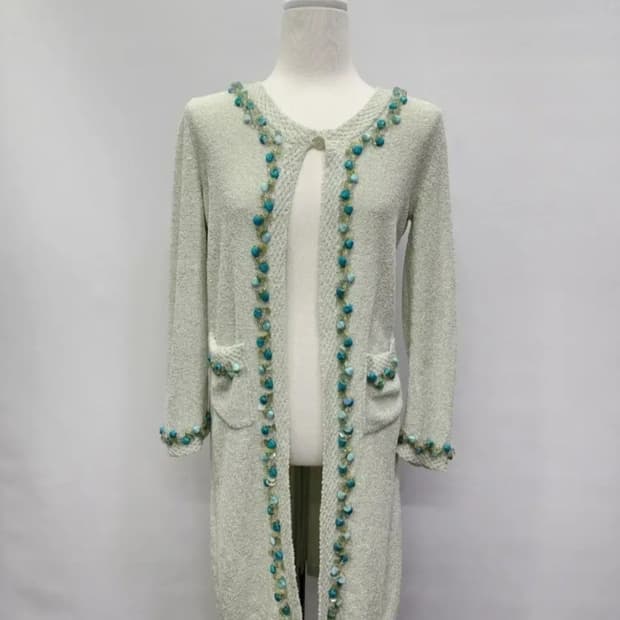 마인 비즈 장식 가디건 55