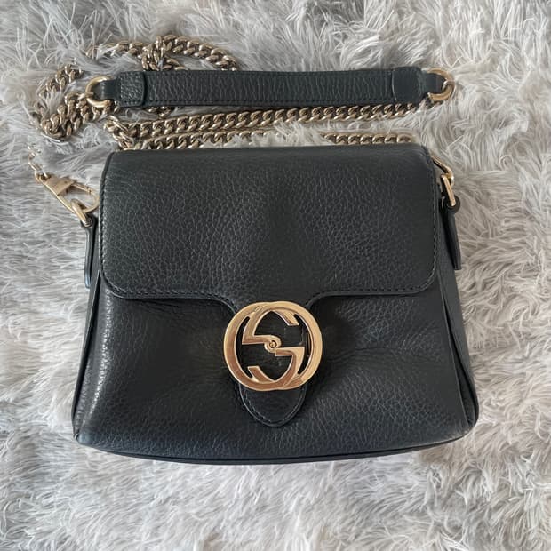 [정품] 구찌 인터로킹 체인 크로스백