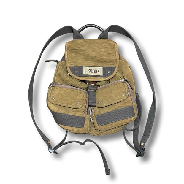 Kamp 켐프 빈티지 복조리 백팩 브라운카키색