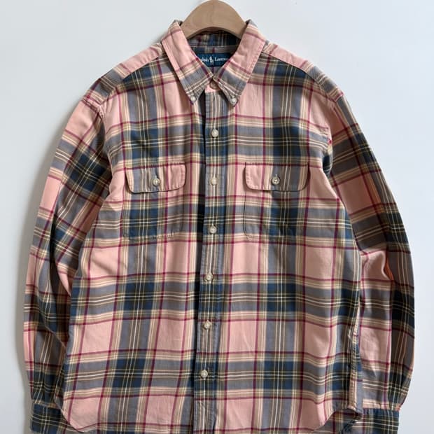 Polo 폴로 랄프로렌 핑크체크 투포켓 플란넬 셔츠