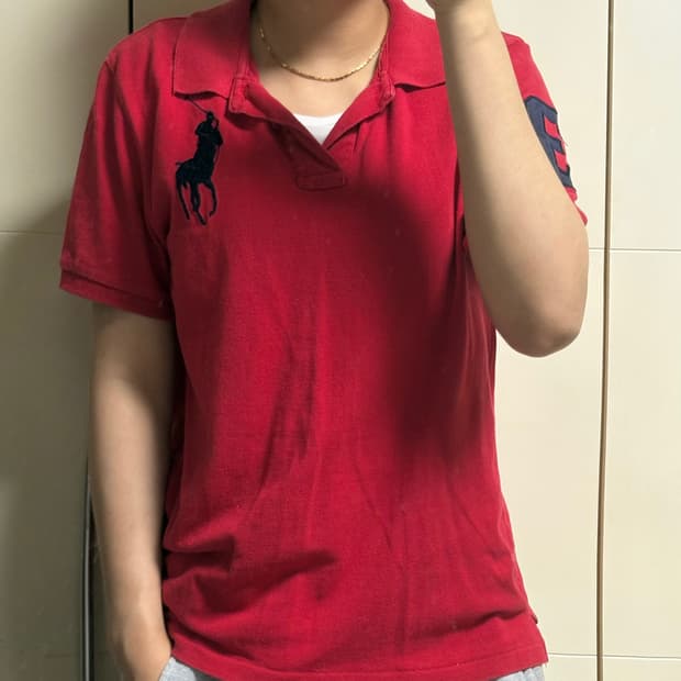 폴로 랄프로렌 빅포니 레드 카라티