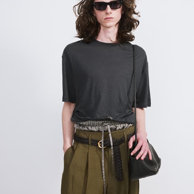 렉토 26SS 린넨 블렌드 루즈핏 티셔츠 인디고 네이비