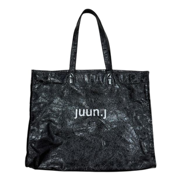 준지 유광 쇼퍼백 가방 블랙