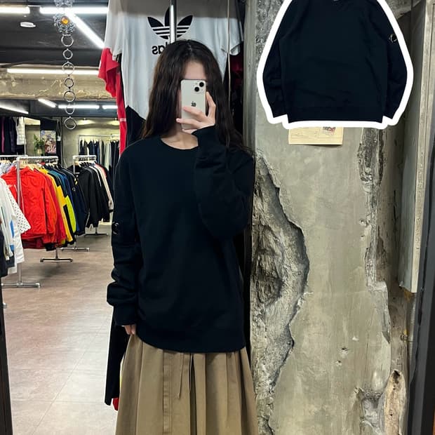 씨피컴퍼니 맨투맨 블랙 XL #csz1982