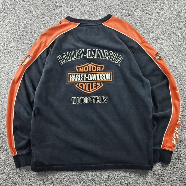 할리데이비슨 모터사이클 레이서 맨투맨 스웻셔츠 ( L ) / 11405