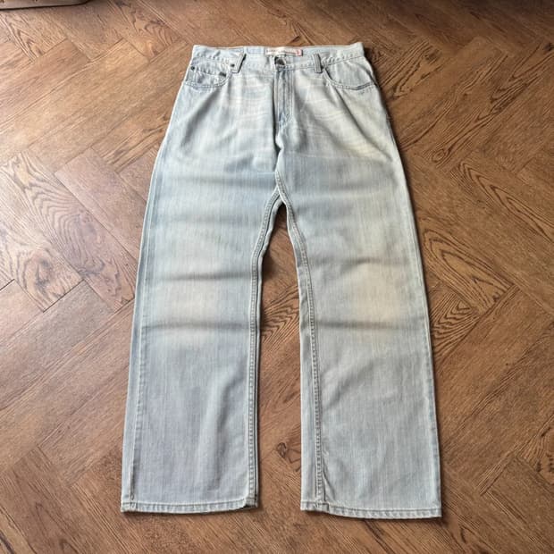 [30]00's 리바이스 569 멕시코제 라이트블루 워싱 와이드 데님팬츠