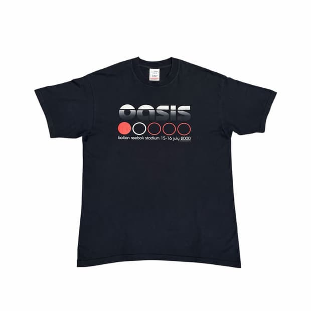 빈티지 00s oasis 오아시스 볼튼 리복 스타디움 밴드 티셔츠