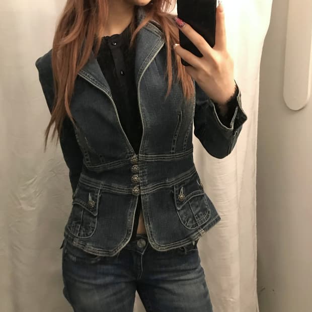 Vintage 빈티지 오네갸루 데님 자켓