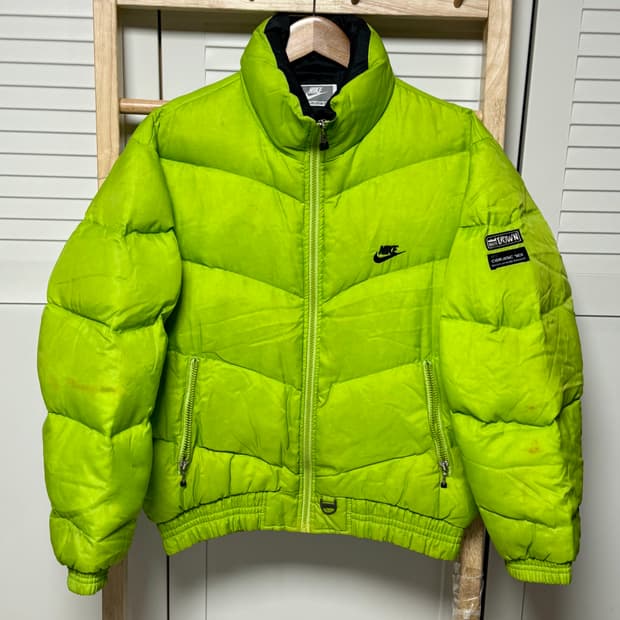 나이키 연두콩 90s 삼나스포츠 숏패딩 자켓