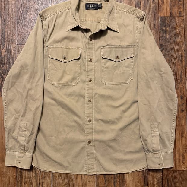 RRL 더블알엘 트윌 오피서 워크셔츠