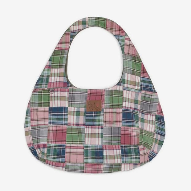 허그유어스킨 패치워크 리버시블 토트백 핑크