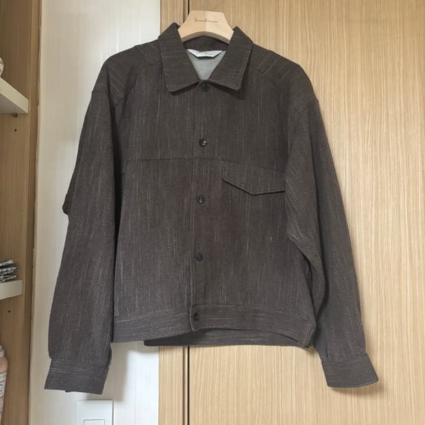 안셀름 MELANGE WOOL WORK SHIRT BLOUSON 1