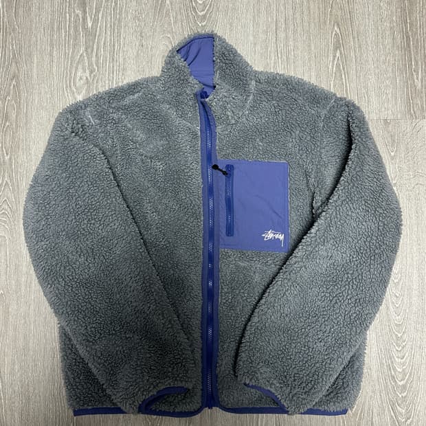 스투시 쉐르파 리버시블 자켓 블루스톤 m