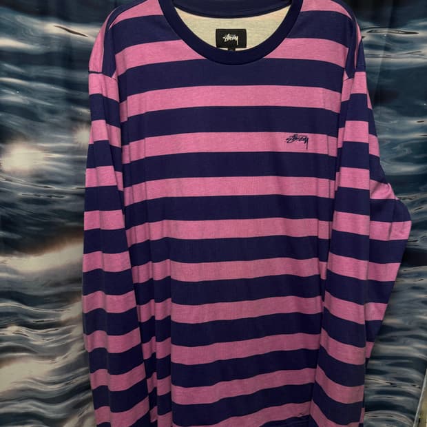 스투시 스트라이프 롱슬리브