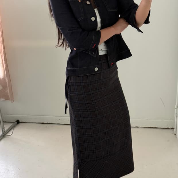 일본빈티지 scoop 데님 숏자켓