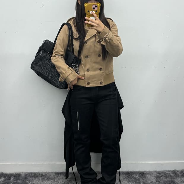 롱 셔츠 랩 원피스
