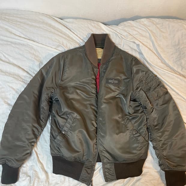 XL 0O's 알파인더스트리 USA 딥 카키 Ma-1플 라이트 자켓