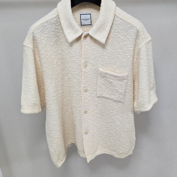 25ss 우영미 테리 숏슬리브 셔츠 아이보리 48사이즈 100 판매