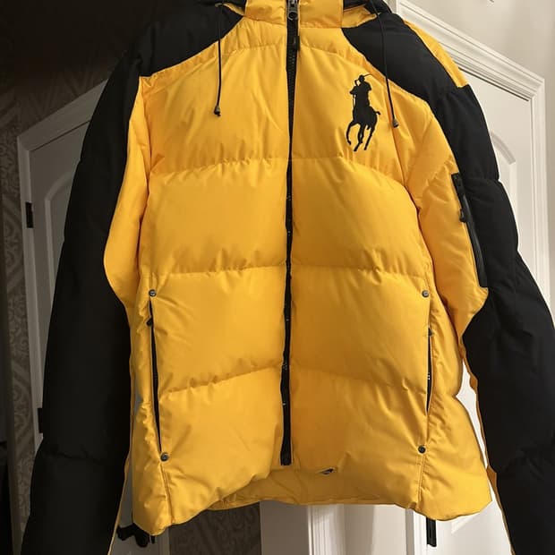 폴로 랄프로렌 빅포니 퍼프 다운 패딩 옐로우