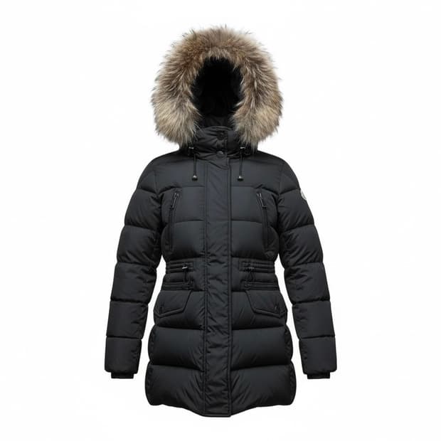 몽클레어 아프로티 폭스 퍼 롱패딩 