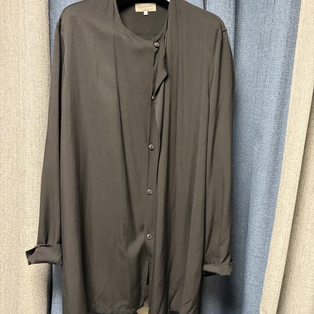 요지야마모토 쁘르옴므 레이온 셔츠겸용가디건