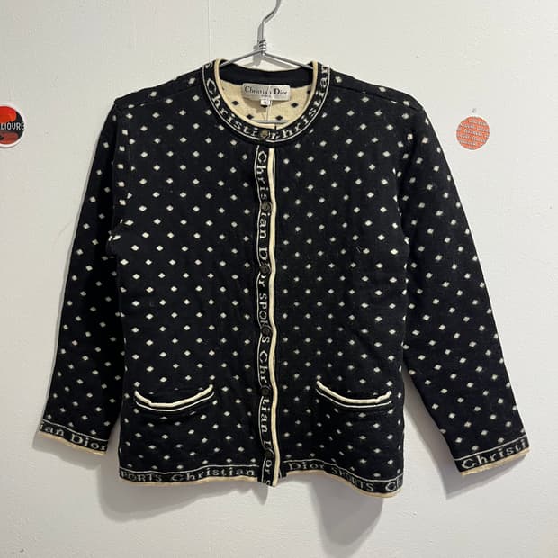 크리스찬 디올 도트 가디건