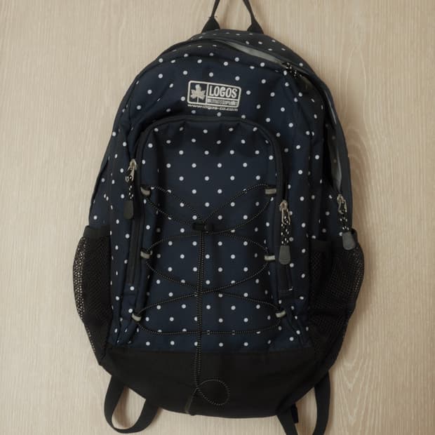 Logos 네이비 도트 백팩