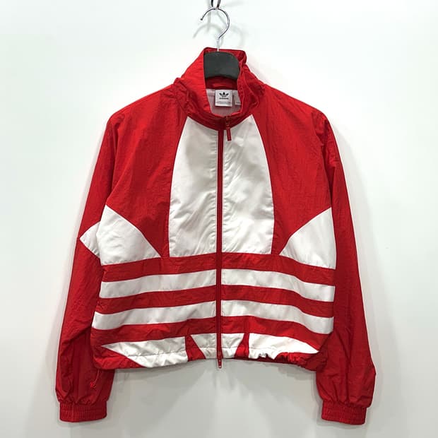아디다스 투웨이 빅트레포일 바람막이 레드 S