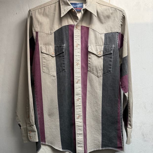 90s Wrangler Multi Stripe Western Shirt