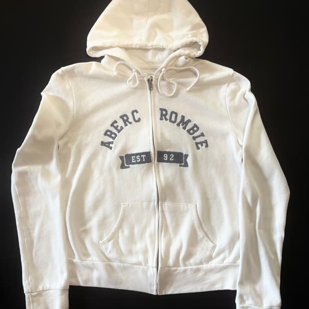 아베크롭비 후드집업 화이트 S