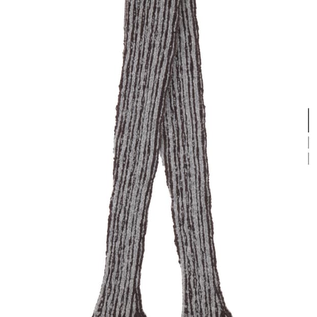 [os] isa boulder 그레이 브라운 스트라이프 스카프