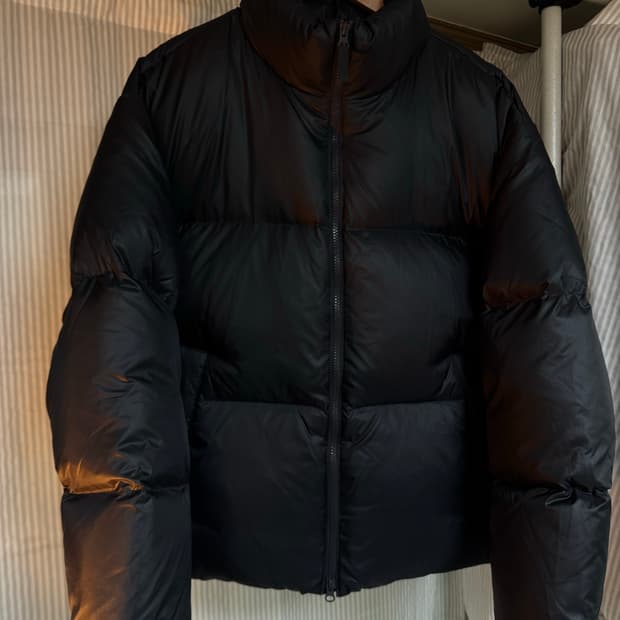 [2XL]무신사스탠다드 립스탑 다운푸퍼 다크그레이